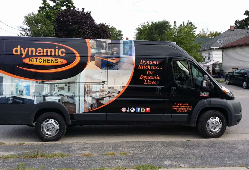 Dynamic Kitchens Van Half Wrap - Design and Install by Why Design