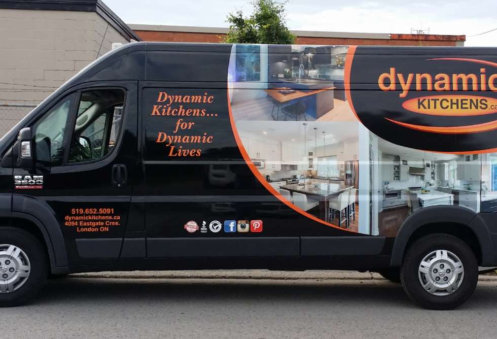 Dynamic Kitchens Vehicle Graphics - Half Wrap - Design & Install by Why Design