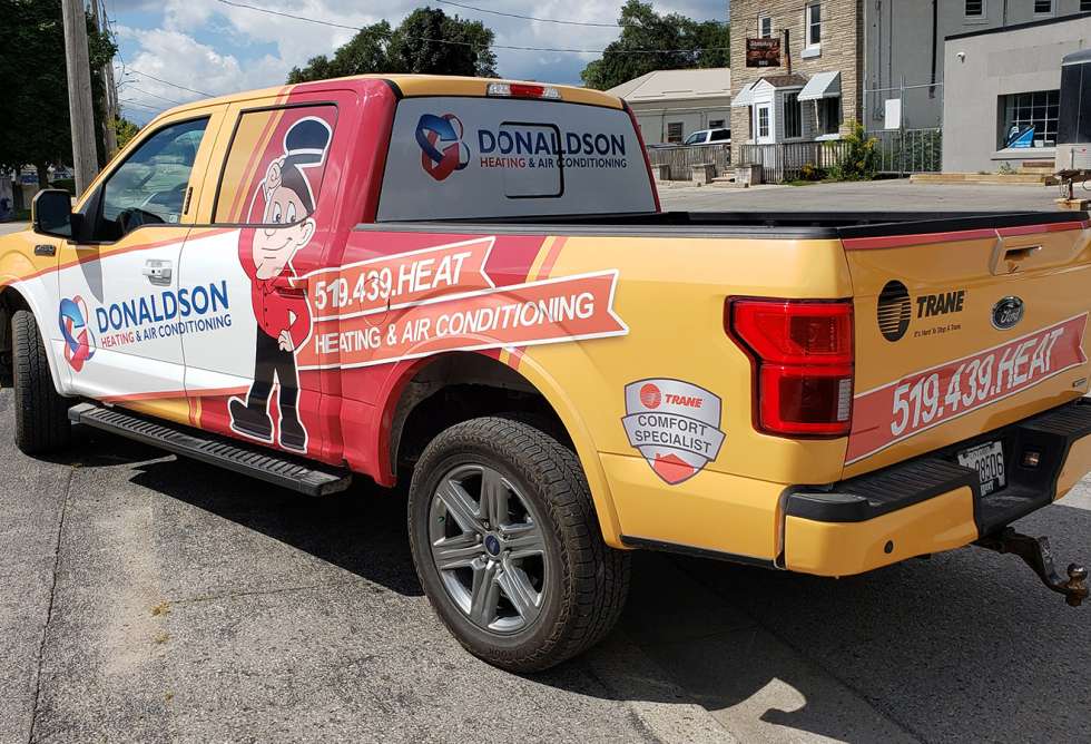 Donaldson Heating & Air Conditioning Vehicle Graphics - Design and Installation by Why Design