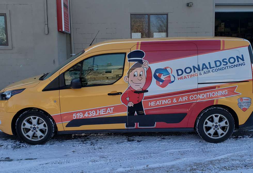 Donaldson Heating & Air Conditioning Vehicle Graphics - Design and Installation by Why Design