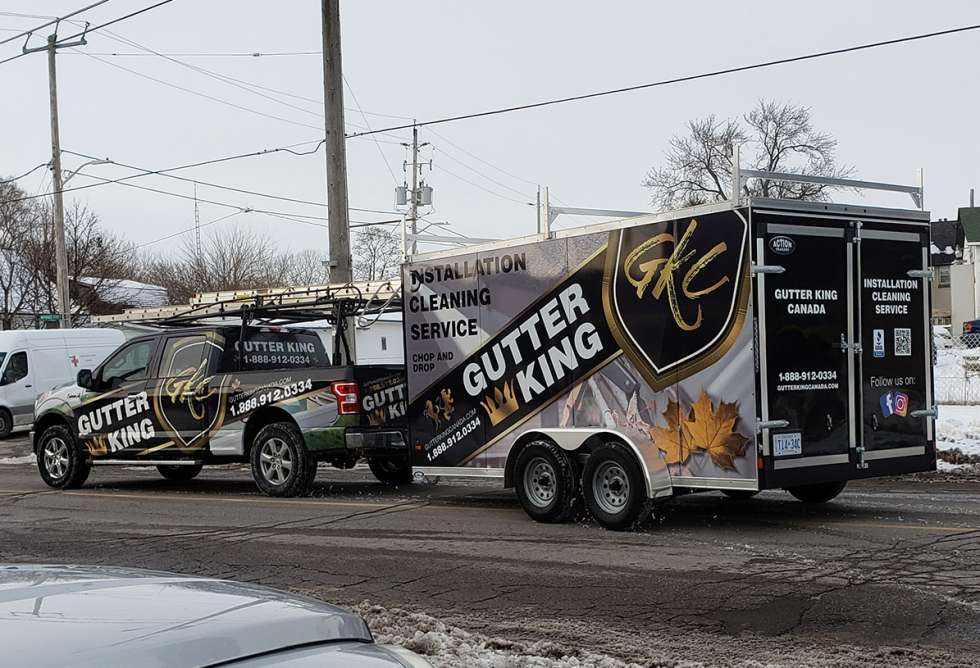 Full design and installation of Gutter King Canada vehicle wrap